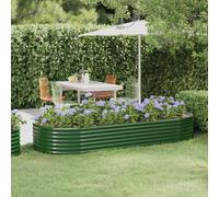 vidaXL Letto Giardino Acciaio Zincato 249x100x36 cm Verde