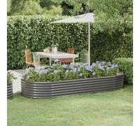 vidaXL Letto Giardino Acciaio Zincato 249x100x36cm Grigio