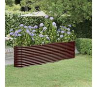 VIDAXL - Letto Giardino Acciaio Verniciato a Polvere 260x40x68cm Marrone