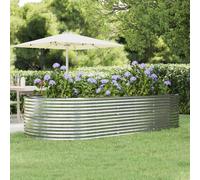 vidaXL Letto Giardino Acciaio Zincato 291x140x68 cm Argento