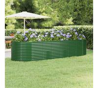 vidaXL Letto Giardino Acciaio Zincato 322x100x68 cm Verde