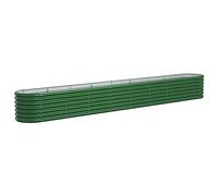 vidaXL Letto Giardino Acciaio Zincato 332x40x36 cm Verde