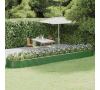vidaXL Letto Giardino Acciaio Verniciato a Polvere 507x100x36 cm Verde
