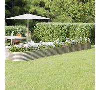 vidaXL Letto Giardino Acciaio Zincato 512x80x36cm Argento