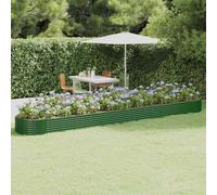 vidaXL Letto Giardino Acciaio Zincato 544x100x36 cm Verde