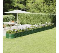 vidaXL Letto Giardino Acciaio Zincato 620x80x36 cm Verde