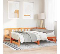 vidaXL Letto Giorno Estraibile Marrone cerato 203.5 x 164 x 66 cm