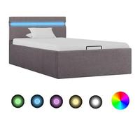 Giroletto idraulico contenitore e led tortora tessuto 90x200 cm