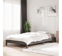 vidaXL Letto Impilabile Grigio 75x190 cm in Legno Massello di Pino