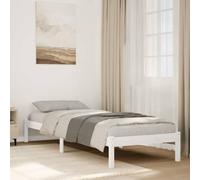 vidaXL Letto Extra Lungo Senza Materasso Bianco 90x210 cm in Pino, Telaio Letto, Letto Singolo, mobili per Camera da Letto, Letto, giroletto