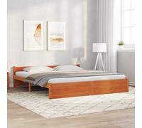 vidaXL Letto in Pino massello, Design Moderno per la Camera da Letto. Struttura Robusta, Ecologica e Minimalista. Set Funzionale e Contemporaneo.