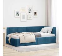 vidaXL Letto in Velluto con Cornice Piattaforma, Design Angolare Moderno, Morbido e Elegante, Testiera Fissa Montata a Muro, Stile Minimalista e di Lusso