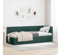 vidaXL Letto in Velluto Moderno di con testiera a Muro, dal Design Minimalista, Elegante e Super Comodo
