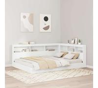 vidaXL Letto Libreria Bianco 140 x 200 cm Legno multistrato