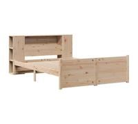 vidaXL Letto Libreria senza Materasso 120x190 cm in Legno di Pino, letto, mobile per camera da letto, letto con contenitore, letto doppio