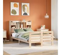 vidaXL Letto Libreria senza Materasso 135x190 cm in Legno di Pino
