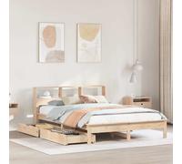 vidaXL Letto Libreria senza Materasso 140x190 cm in Legno di Pino
