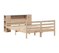 vidaXL Letto Libreria senza Materasso 160x200 cm in Legno di Pino, letto, mobile per camera da letto, letto con contenitore, letto doppio
