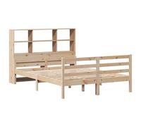 vidaXL Letto Libreria senza Materasso 160x200 cm in Legno di Pino, letto, mobile per camera da letto, letto con contenitore, letto doppio