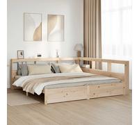 vidaXL Letto Libreria senza Materasso 180x200 cm in Legno di Pino
