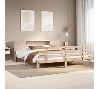 vidaXL Letto Libreria senza Materasso 200x200 cm in Legno di Pino