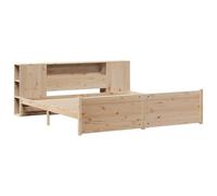 vidaXL Letto Libreria senza Materasso 200x200 cm in Legno di Pino, letto, mobile per camera da letto, letto con contenitore, letto doppio