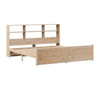 vidaXL Letto Libreria Senza Materasso 200x200 cm in Legno di Pino, Letto, Mobile per Camera da Letto, Letto con Contenitore, Letto Doppio