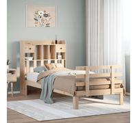 vidaXL Letto Libreria senza Materasso 90x190 cm Legno Massello Pino