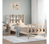 vidaXL Letto Libreria senza Materasso 90x190 cm Legno Massello Pino