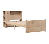 vidaXL Letto Libreria Senza Materasso 90x200 cm Legno Massello Pino, Letto, mobili per Camera da Letto, Letto con Contenitore, Letto Singolo