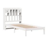 vidaXL Letto Libreria senza Materasso Bianca 90x200 cm Legno di Pino, letto, mobili per camera da letto, letto con contenitore, letto singolo