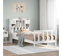 vidaXL Letto Libreria senza Materasso Bianca 90x200 cm Legno di Pino