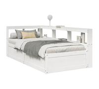 vidaXL Letto Libreria senza Materasso Bianca 90x200 cm Legno di Pino