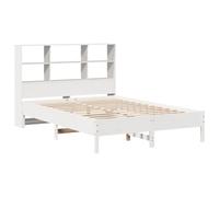 vidaXL Letto Libreria Senza Materasso Bianco 120x190 cm Legno di Pino