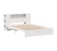 vidaXL Letto Libreria senza Materasso Bianco 120x200 cm Legno di Pino, letto, mobili per camera da letto, letto con contenitore, letto doppio