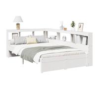 vidaXL Letto Libreria senza Materasso Bianco 120x200 cm Legno di Pino