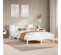 vidaXL Letto Libreria senza Materasso Bianco 140x190 cm Legno di Pino