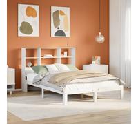vidaXL Letto Libreria senza Materasso Bianco 140x190 cm Legno di Pino