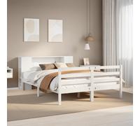 vidaXL Letto Libreria senza Materasso Bianco 140x190 cm Legno di Pino