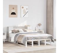 vidaXL Letto Libreria senza Materasso Bianco 140x190 cm Legno Massello