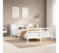 vidaXL Letto Libreria senza Materasso Bianco 140x200 cm Legno di Pino