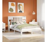 vidaXL Letto Libreria senza Materasso Bianco 140x200 cm Legno di Pino