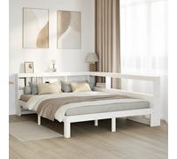 vidaXL Letto Libreria senza Materasso Bianco 140x200 cm Legno di Pino