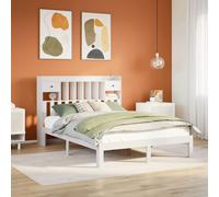 vidaXL Letto Libreria senza Materasso Bianco 150x200 cm Legno di Pino