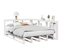 vidaXL Letto Libreria senza Materasso Bianco 160x200 cm Legno di Pino