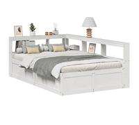 vidaXL Letto Libreria senza Materasso Bianco 160x200 cm Legno di Pino