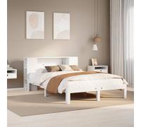 vidaXL Letto Libreria senza Materasso Bianco 160x200 cm Legno di Pino