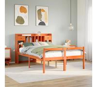 vidaXL Letto Libreria senza Materasso Marrone Cera 150x200 cm in Pino