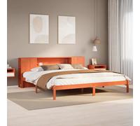 vidaXL Letto Libreria senza Materasso Marrone Cera 200x200 cm in Pino