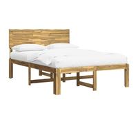 vidaXL Letto matrimoniale con testiera ROSTOCK Bianco 135 x 190 cm